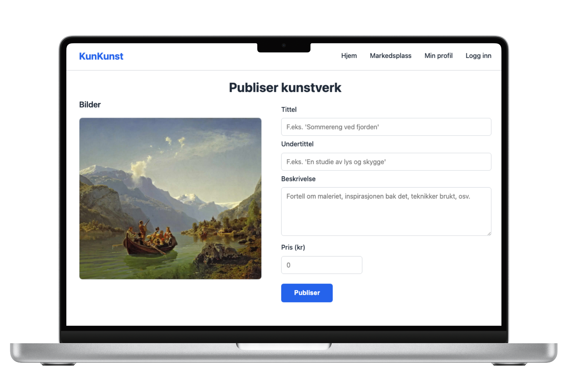 KunKunst på desktop